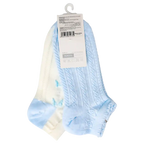 Sneakersocken Damen aus Baumwollmischung, kurz (Hellblau/Creme)