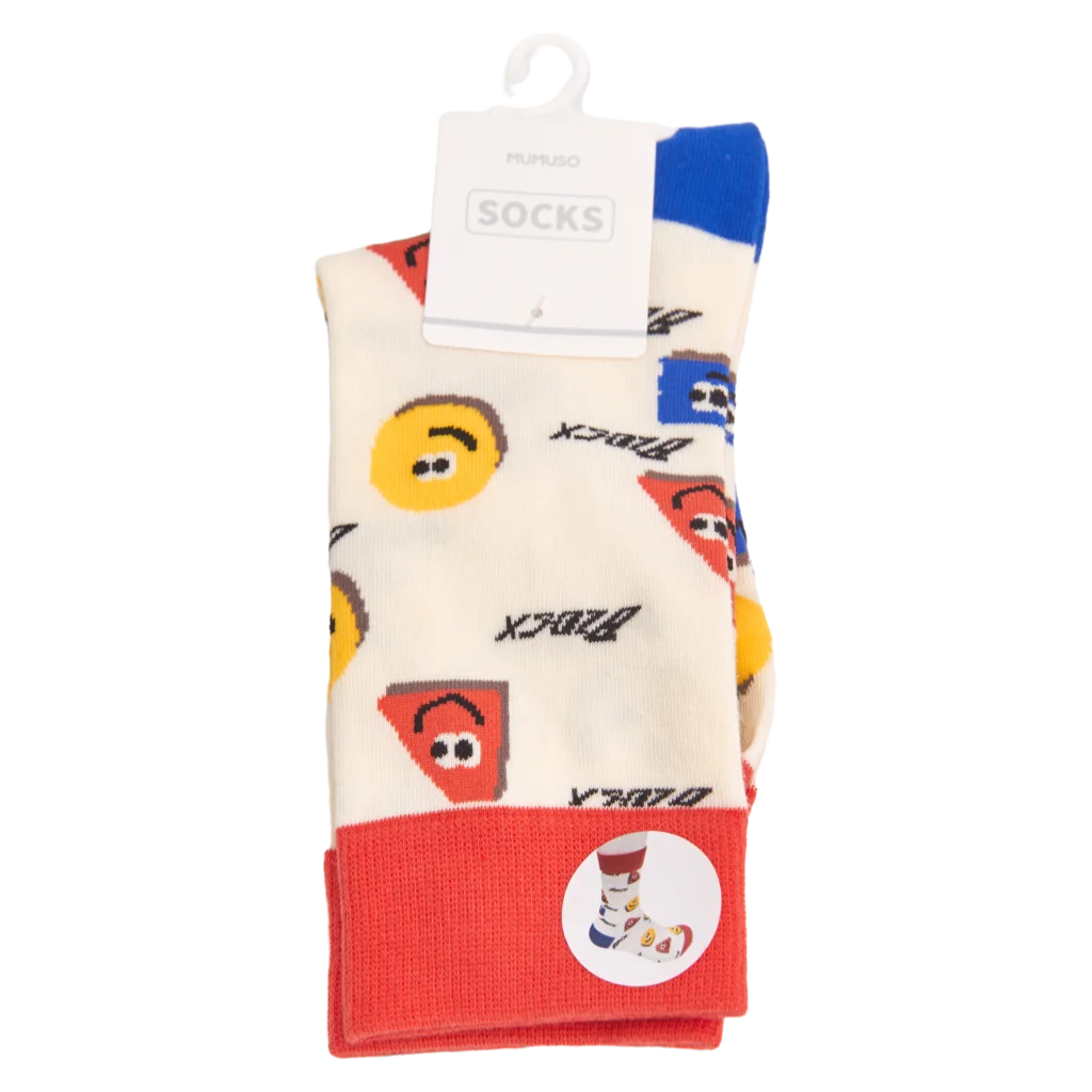 Damen Socken mit Pac-Man-Design, Baumwollmix (Mehrfarbig)