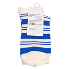 Damen Socken mit Streifen-Design (Blau/Creme)