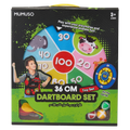 Dartboard-Set aus Veloursstoff, 36 cm mit Tier-Design (Mehrfarbig)