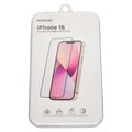 Displayschutzfolie aus gehärtetem Glas für iPhone 15, Anti-Peeping HD (Transparent)