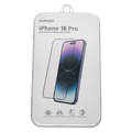 Displayschutzfolie aus Temperglas für iPhone 15 Pro (Transparent)