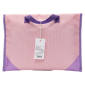 Dokumententasche aus Oxford-Stoff und Kunstleder, minimalistisch (Rosa/Lila)