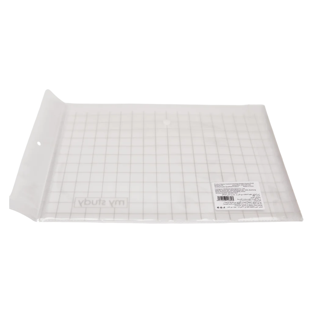Transparente Dokumententasche mit Grid-Design, leicht (Klar)