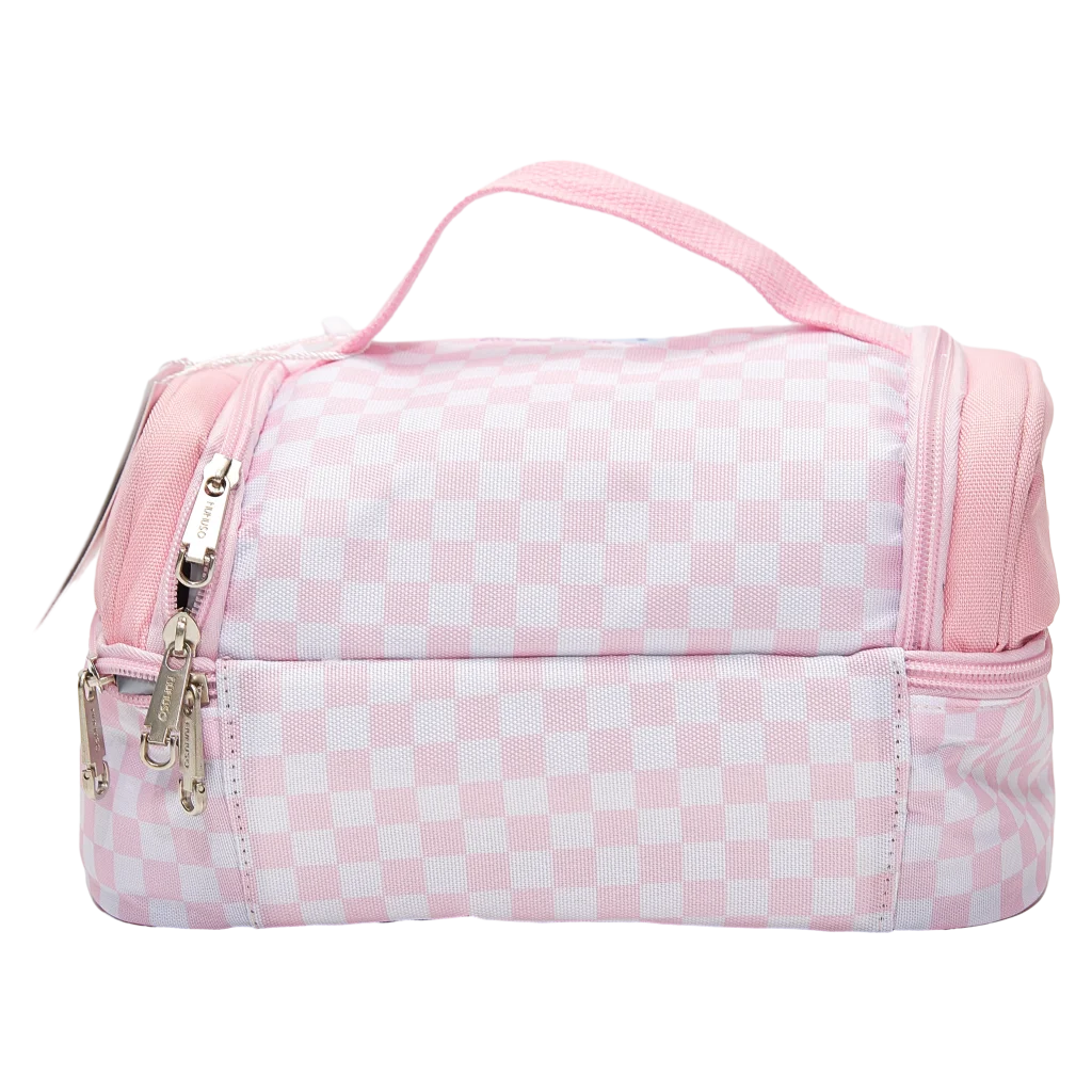 Doppellagige Isolier-Lunchbag aus Polyester mit Katzen-Design (Rosa)