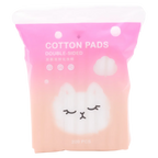 Doppelseitige Wattepads im Katzen-Design, 200 Stück (Rosa/Weiß)