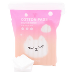 Doppelseitige Wattepads im Katzen-Design, 200 Stück (Rosa/Weiß)