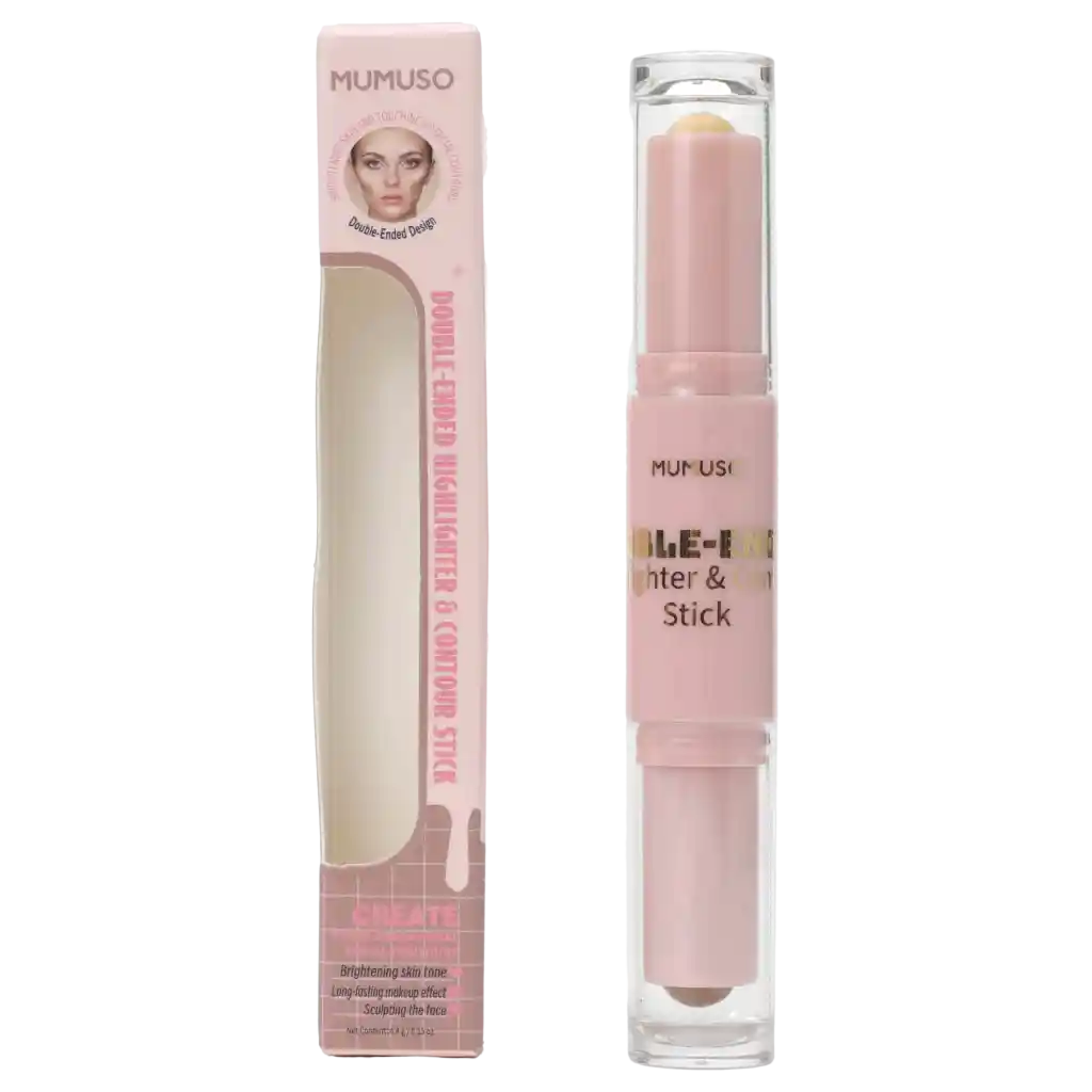 Double Ended Highlighter & Contour Stick #03 (Light Brown)