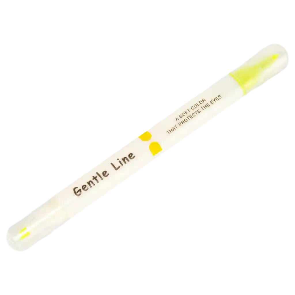 Doppelseitiger Textmarker mit feiner und breiter Spitze (Gelb)
