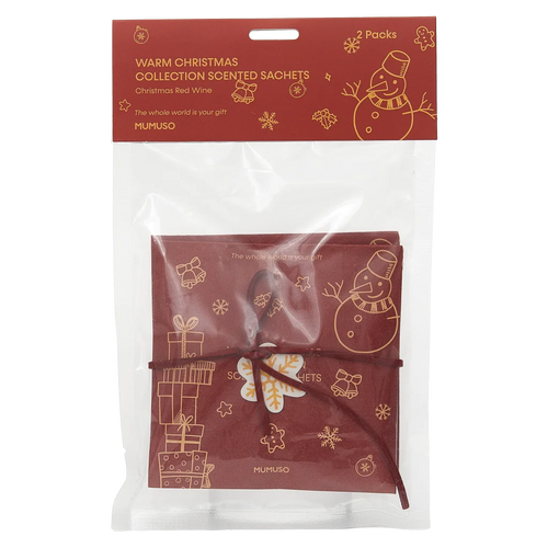 2-teiliges Duft-Säckchen-Set, Warm Christmas Kollektion, Rotweinduft (Rot/Grün/Beige/Rosa)