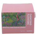 Duftkerze im Glas mit Blumen-Design, 75 g (Rosa)