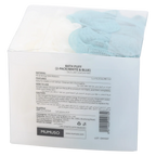 2-teiliges Duschschwamm-Set aus Netzmaterial für sanfte Reinigung (Weiß/Blau)