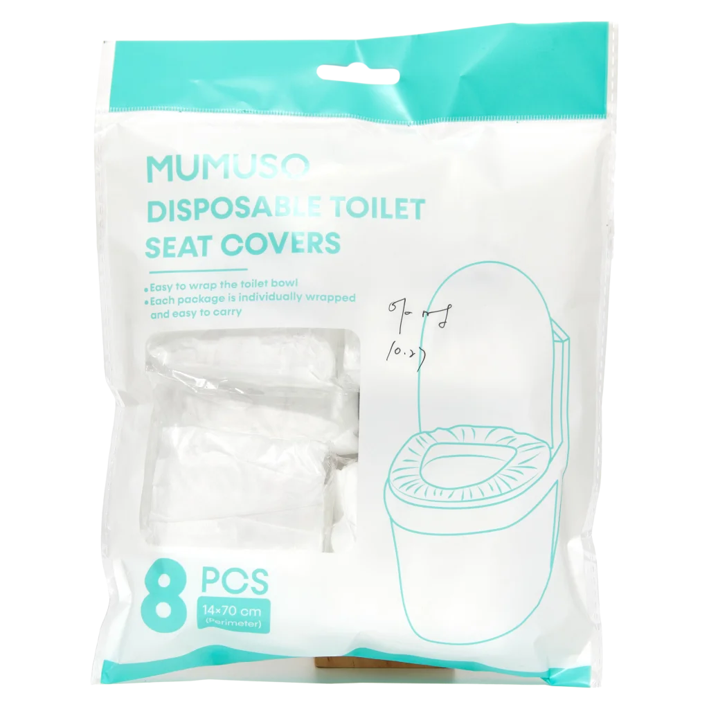 8er-Pack Einweg-Toilettensitzauflagen aus Vliesstoff, 46 × 59 cm (Weiß)