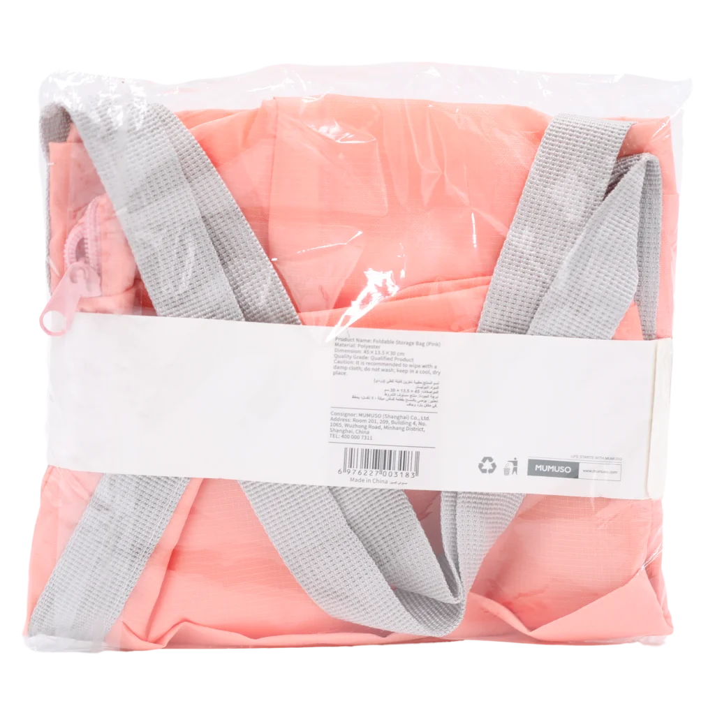 Faltbare Aufbewahrungstasche aus Polyester, leicht, ideal für Reisen und Haushalt (Rosa)
