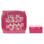 Faltbare Geschenkbox mit Herz-Design, M (Rosa/Rot)