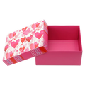 Faltbare Geschenkbox mit Herz-Design (Rosa/Rot)