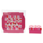Faltbare Geschenkbox mit Herz-Design (Rosa/Rot)