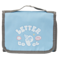 Faltbare Kosmetiktasche aus Nylon mit Print (Blau)