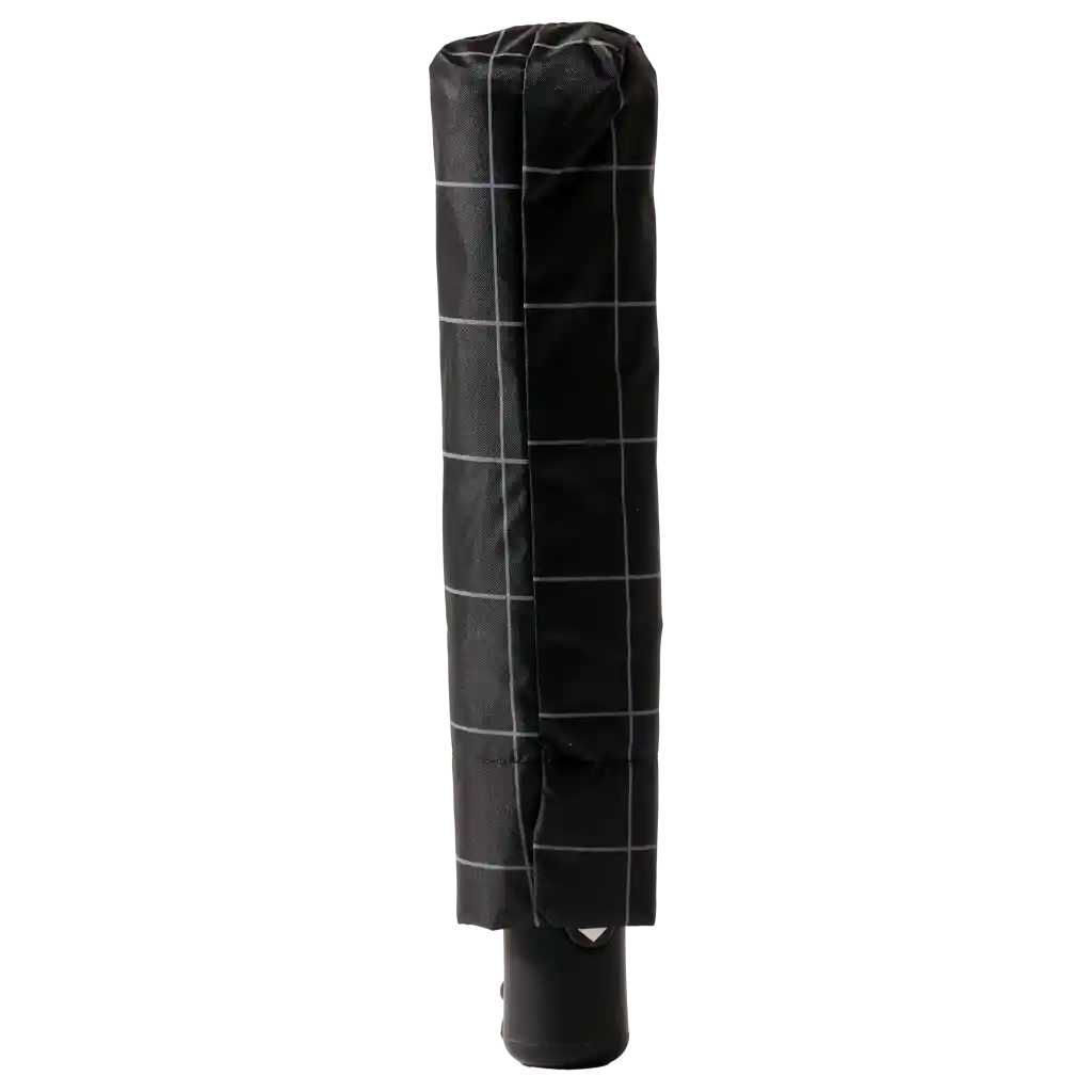 Faltbarer Regenschirm mit Automatik, Gitter-Design (Schwarz)