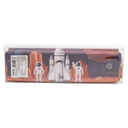 Federmäppchen mit Astronauten-Design, großes Fach (Dunkelblau/Orange)