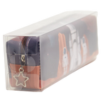 Federmäppchen mit Astronauten-Design, großes Fach (Dunkelblau/Orange)