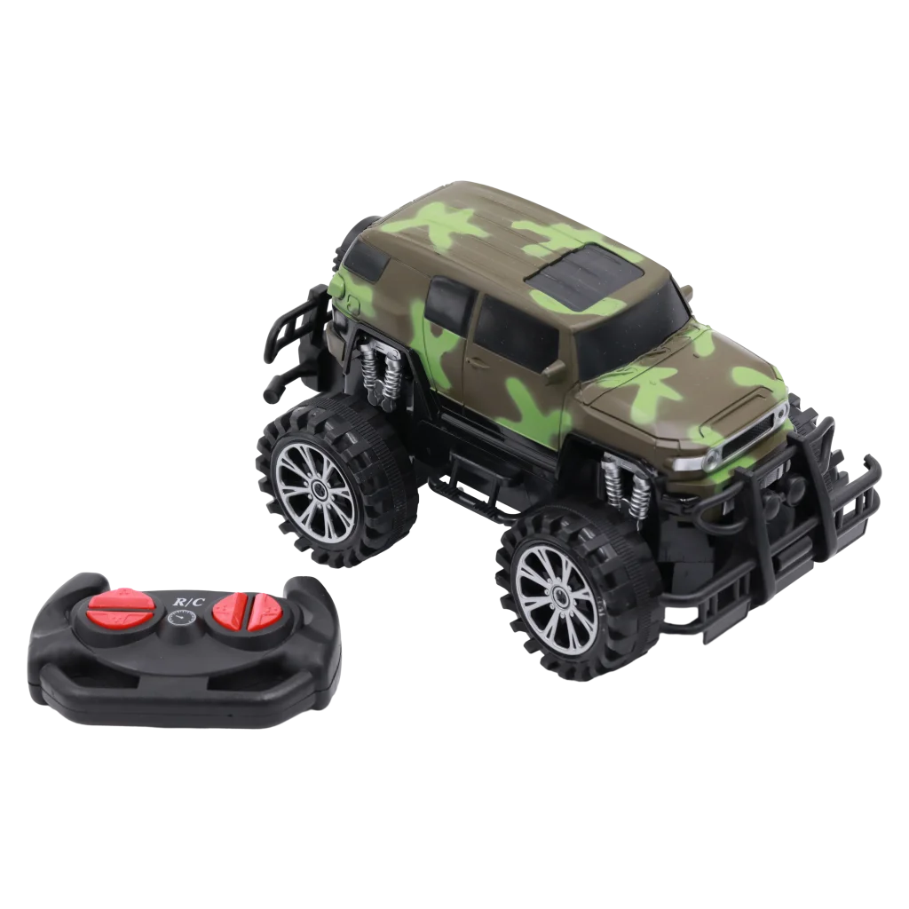 Ferngesteuertes Offroad-Modellauto, 1:18 Maßstab aus ABS mit Camouflage-Design (Grün/Braun)
