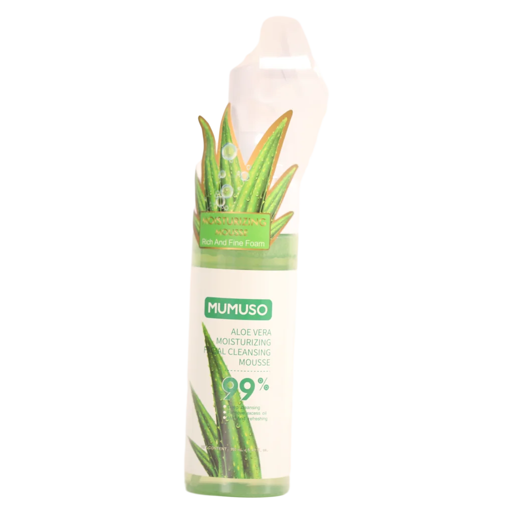 Feuchtigkeitsspendender Gesichtsreinigungsschaum mit Aloe Vera für alle Hauttypen (Grün)