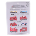 8-teiliges Feuerwehr-Spielset aus Kunststoff mit Einsatzfahrzeugen (Rot/Gelb/Blau/Weiß)
