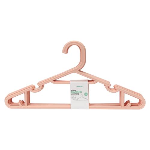 10er-Set flache Kleiderbügel aus Polypropylen (Rosa)