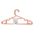 10er-Set flache Kleiderbügel aus Polypropylen (Rosa)