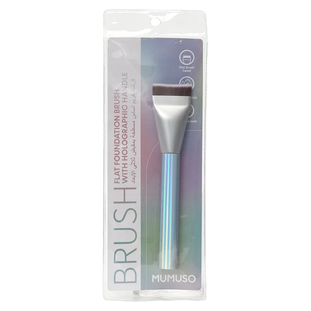 Flacher Foundationpinsel mit holografischem Griff (Silber)