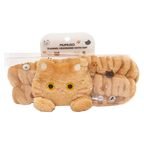 Flanell-Haarband mit Katzen-Design für Erwachsene und Teenager (Hellbraun)