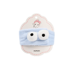 Flauschiges Flanell-Haarband mit Augen-Design, 27 × 7 cm (Blau)