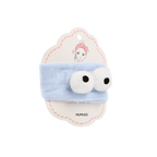 Flauschiges Flanell-Haarband mit Augen-Design, 27 × 7 cm (Blau)