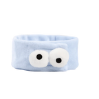 Flauschiges Flanell-Haarband mit Augen-Design, 27 × 7 cm (Blau)