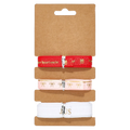 DIY Folien-Prägeband 3er-Set mit verschiedenen Prints, je 2 m (Rot/Rosa/Weiß)