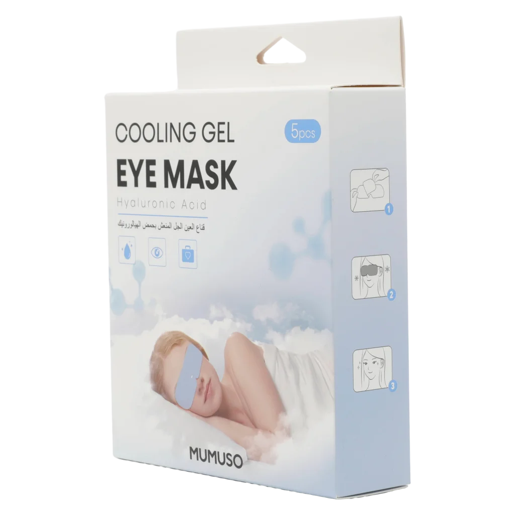 5er-Pack Gel-Augenmaske aus Vliesstoff für Erwachsene, kühlend (Hellblau)