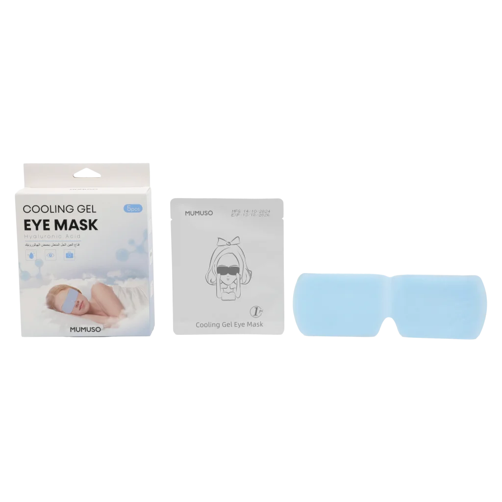 5er-Pack Gel-Augenmaske aus Vliesstoff für Erwachsene, kühlend (Hellblau)