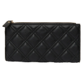 Geldbörse aus Kunstleder mit Rauten-Design (Schwarz)