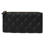 Geldbörse aus Kunstleder mit Rauten-Design (Schwarz)