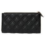 Geldbörse aus Kunstleder mit Rauten-Design (Schwarz)