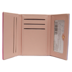 Multifunktionale Kunstleder-Geldbörse mit Herz-Design (Lila/Pink)