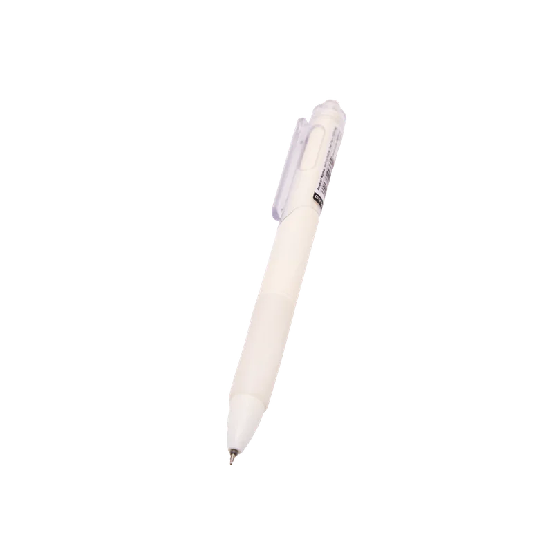 Gelstift mit Druckmechanik für präzises Schreiben (Weiß)