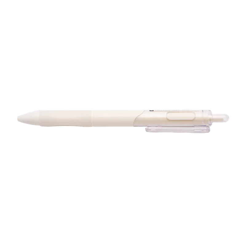 Gelstift mit Druckmechanik für präzises Schreiben (Weiß)