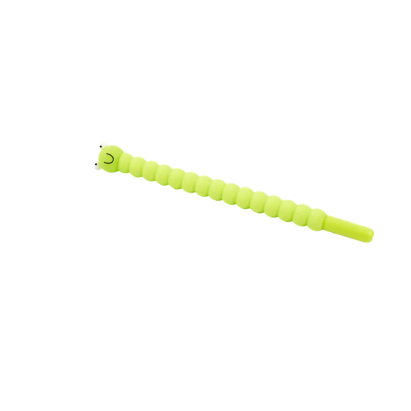 Gelstift mit Raupen-Design (Grün/Hellblau/Orange/Gelb/Rosa/Hellgrün)