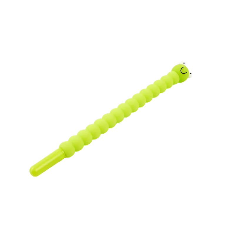 Gelstift mit Raupen-Design (Grün/Hellblau/Orange/Gelb/Rosa/Hellgrün)