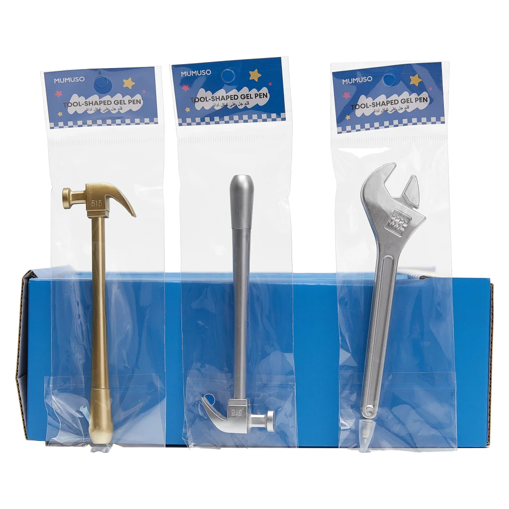 Gelstift im Werkzeug-Design für Schule und Büro (Gold/Silber/Grau)
