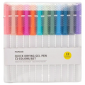 12-teiliges Gelstifte-Set, schnelltrocknend (Rot/Orange/Pink/Lila/Dunkelrosa/Gelb/Grün/Hellblau/Dunkelblau/Türkis/Blau/Violett)