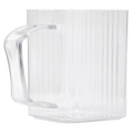 Geriffelter Kunststoff-Mundspülbecher, 360 ml (Weiß)