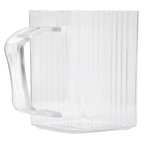 Geriffelter Kunststoff-Mundspülbecher, 360 ml (Weiß)